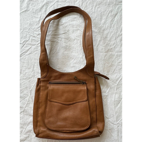Fossil 1954 Pebble Leather Brown Purse 75082 Crossbody Shoulder Bag Adjustable - Picture 1 of 11
